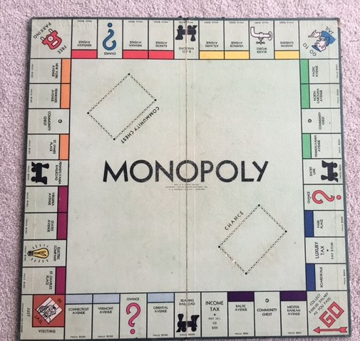 1933 original monopoly board