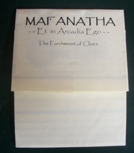 maranatha puzzle parchment