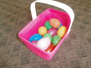 Empty basket of eggs to fill