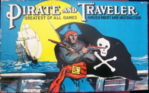 Milton bradley old board game pirate and traveler 1911