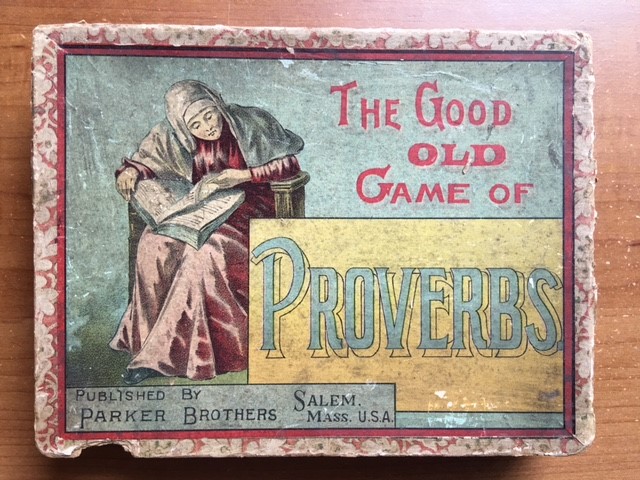 Parker Brothers 1893 The Good Old Game of Proverbs