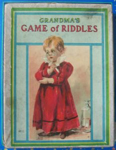 Milton Bradley Grandmas game of riddles 1910 old