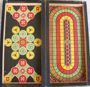 Mcloughlin Brothers NY 1875 pathfinders and tournament game boards