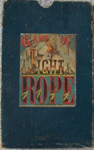 1870 mcloughlin bros ny slip case for tight rope board game