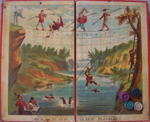 mcloughlin bros NY game board tight rope 1870