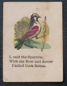 Sparrow card from 1860 Mcloughlin Bros. card game