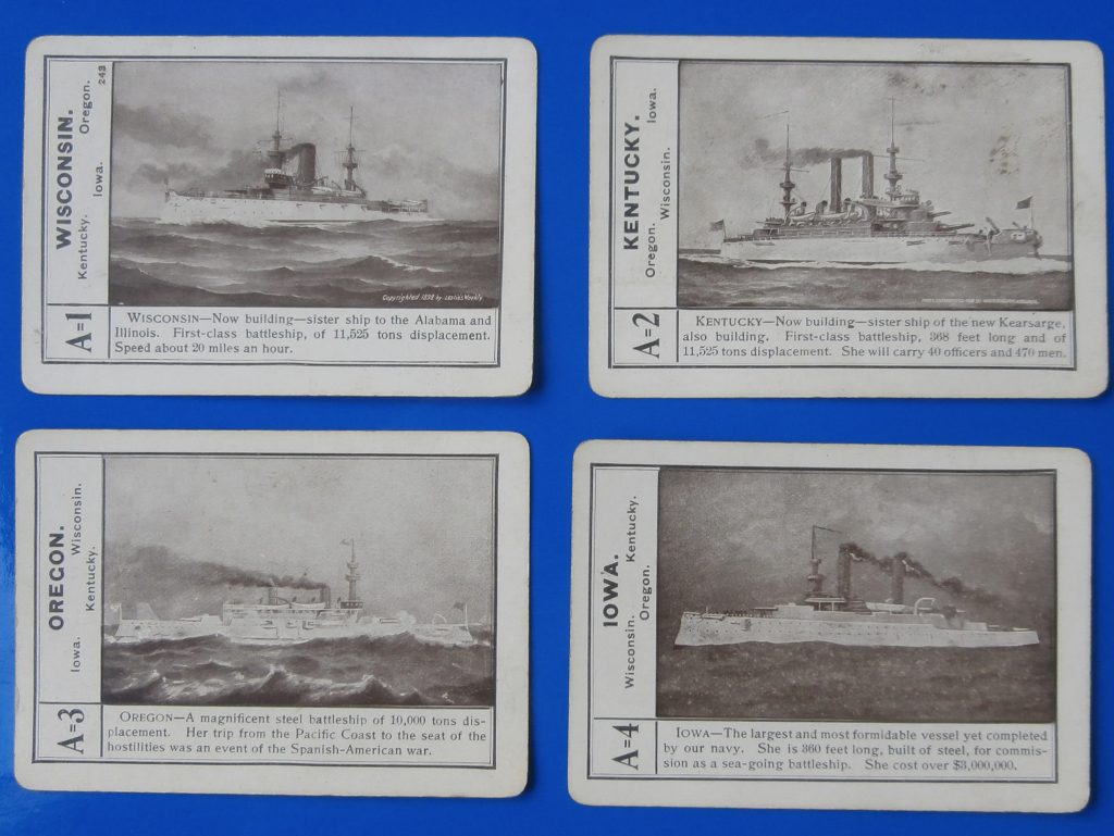1896 White Squadron card game by fireside