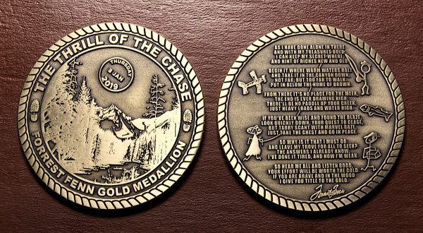 The Forrest Fenn Gold Medallion Treasure Hunts Update