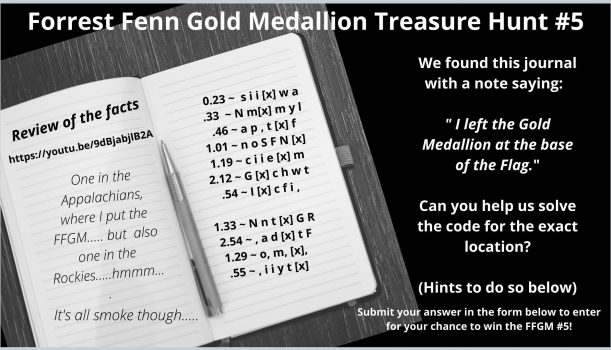 Forrest Fenn Gold Medallion Treasure Hunt #5 of Series Two
