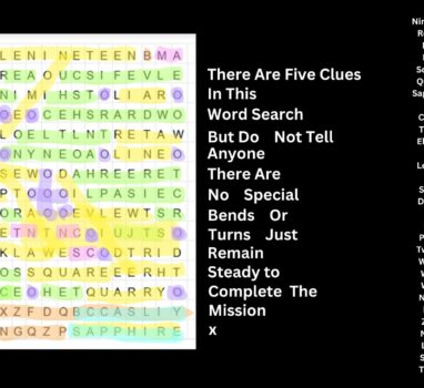 Word Search Secret Message in There’s Treasure Inside Treasure Hunt