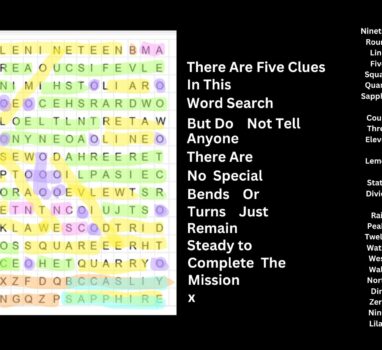 Word Search Secret Message in There’s Treasure Inside Treasure Hunt