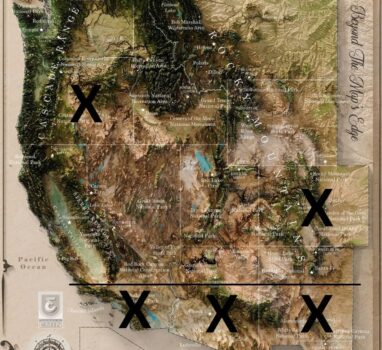 Justin Posey Map Eliminations: Treasure is NOT in Colorado, Oregon, or South of Santa Fe, NM!