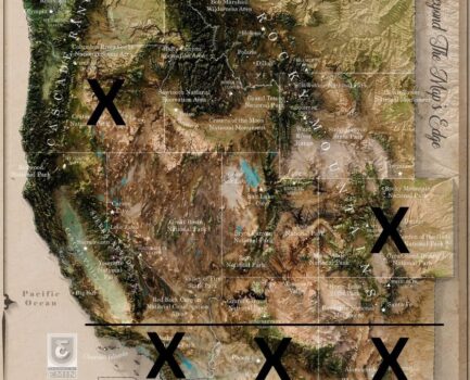 Justin Posey Map Eliminations: Treasure is NOT in Colorado, Oregon, or South of Santa Fe, NM!