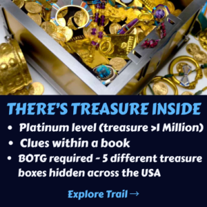 There's Treasure Inside treasure hunt clues