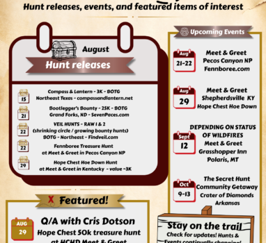 Treasure Hunt Calendar: Treasure Hunt Events, Releases, and Other Important Dates