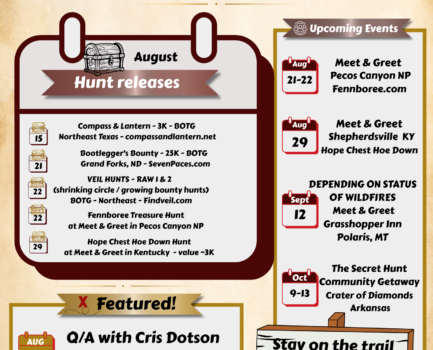 Treasure Hunt Calendar: Treasure Hunt Events, Releases, and Other Important Dates