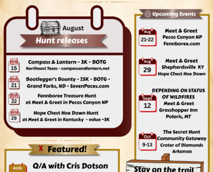 Treasure Hunt Calendar: Treasure Hunt Events, Releases, and Other Important Dates