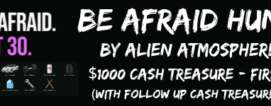 Six Questions – Treasure Hunt Spotlight: Featuring The Be Afraid Hunt by Alien Atmosphere